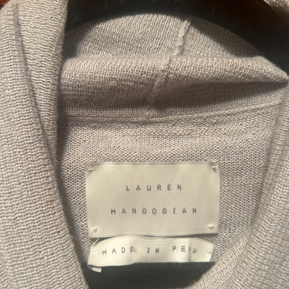 LAUREN MANOOGIAN Turtleneck Caftan Overcast (Pale Grey) size 1 - Picture 3 of 7
